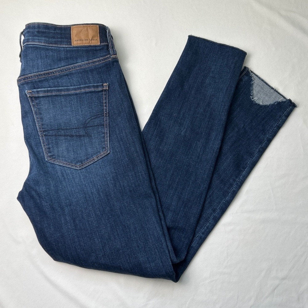 American Eagle Outfitters Women's Skinny Jeans - Dark Blue